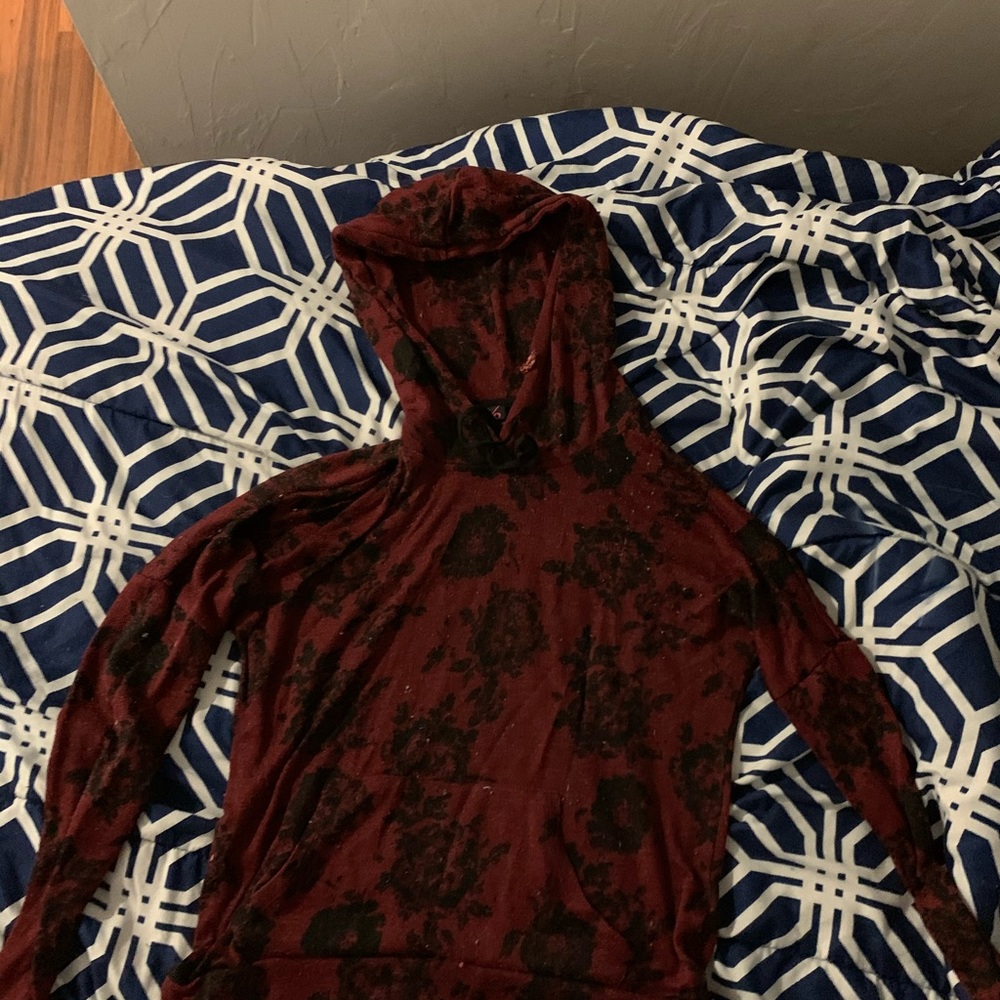 rose patterned sweater/hoodie